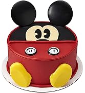 DecoSet Disney Mickey Mouse Cake Topper, 7-Piece Topper Set with Ears, Eyes, Buttons and Shoes, ...