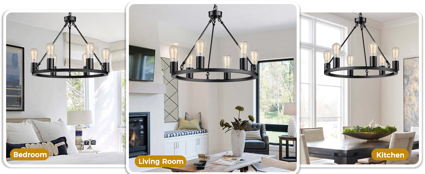 wagon wheel chandelier