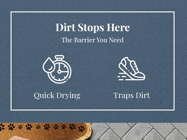 Indoor outdoor welcome mat Slip-proof rubber backing Exterior door mat Made of durable coir