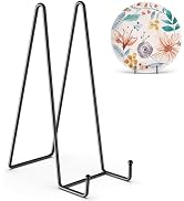 3 Pack 12 Inch Plate Stands for Display - Decorative Book Stand for Picture | Metal Frame Picture...