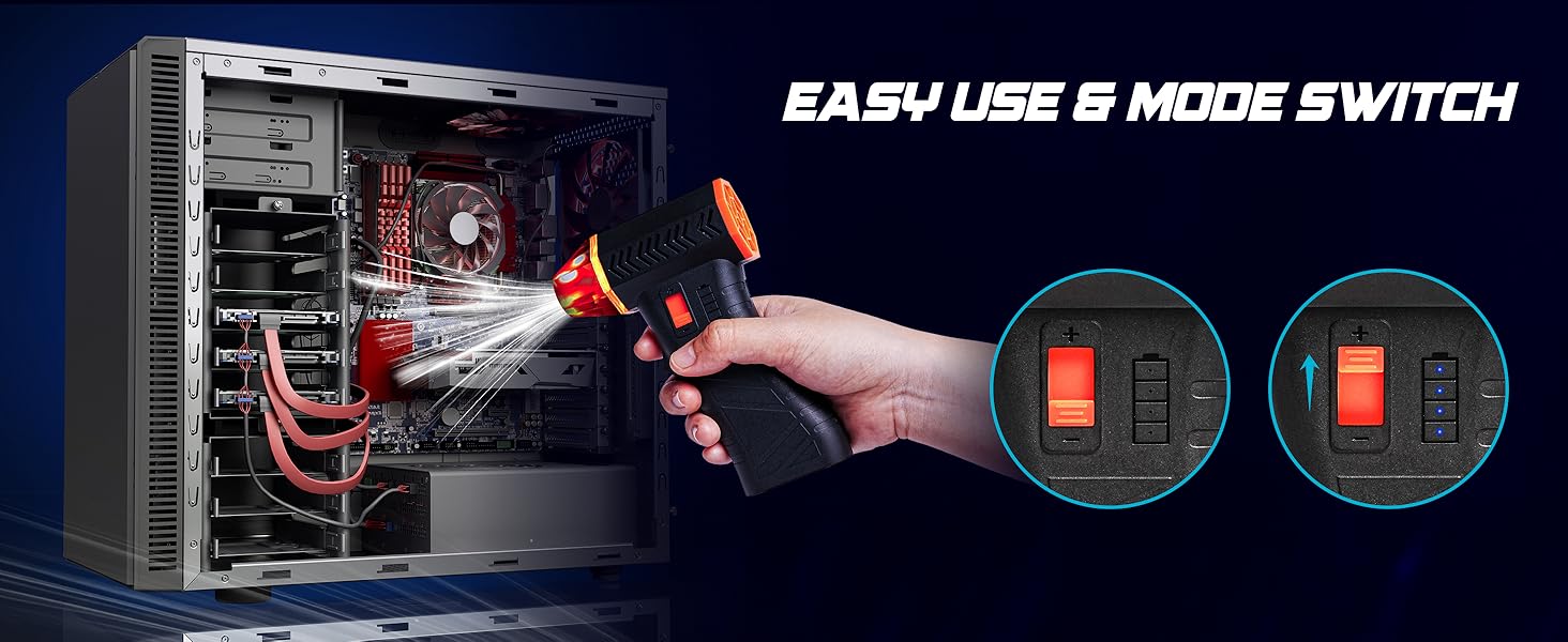 compressed air duster electric air duster portable air blower with led light air duster for pc
