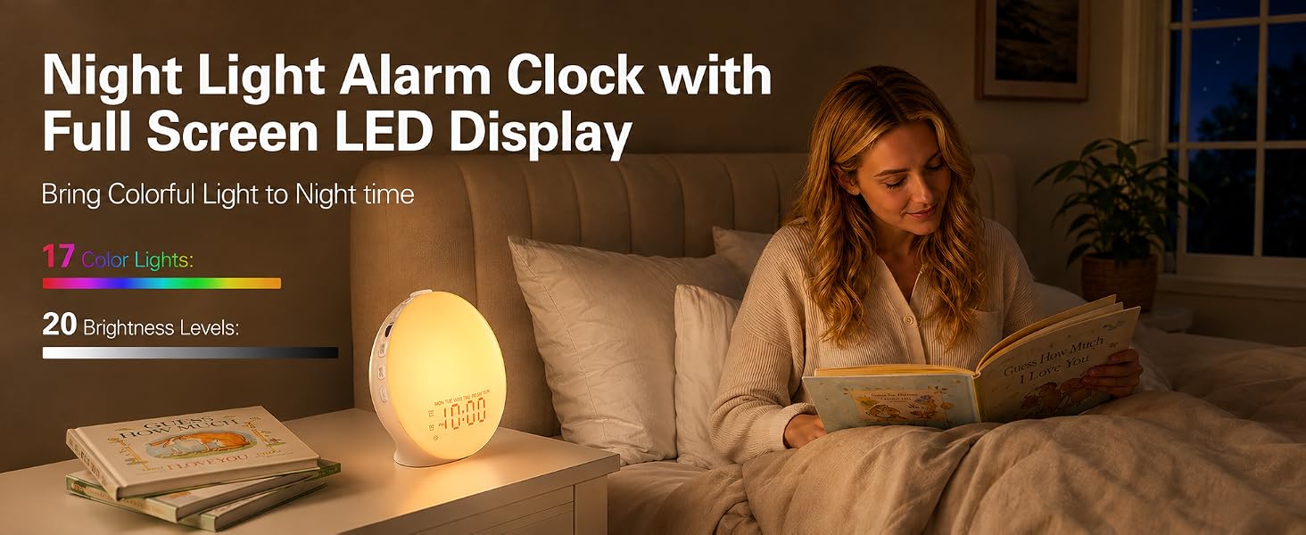 night light alarm clock