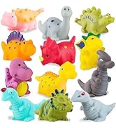 Mold Free Dinosaur Bath Toys for Toddlers/ Infants/ Babies, No Hole No Mold Bathtub Toys (12 Pcs ...