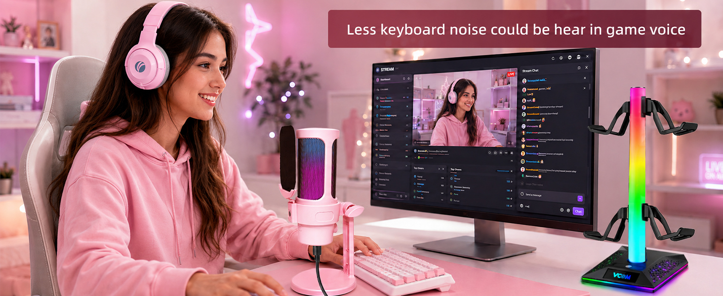 Gaming Microphone Pink