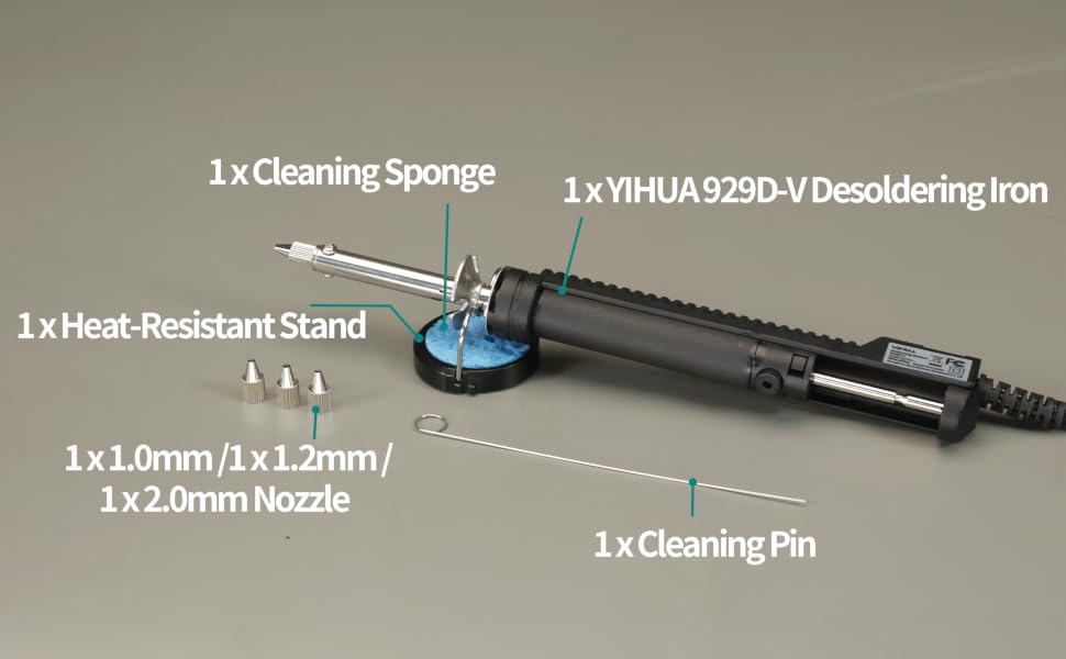 Includes Common Desoldering Accessories