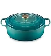 Le Creuset Enameled Cast Iron Signature Oval Dutch Oven, 6.75 qt., Riviera