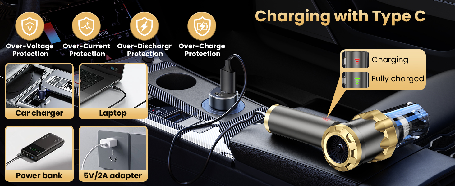 Car Vacuum Portable Cordless