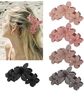 Canitor Flower Claw Clips for Women, Hawaiian Plumeria Hair Clips for Thick Thin Hair, Cute Summe...