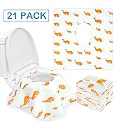 21 Extra Large Disposable Toilet Seat Covers - Orange