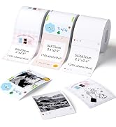NIIMBOT 3 Roll Set Photo Style Labels Compatible with B1 Pro/B21 Pro/B2 Pro, 54x67mm/54x74mm/50x7...