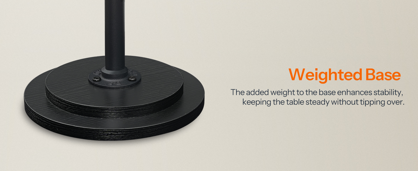 Weighted pedestal base