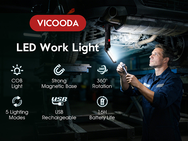 VICOODA led work light with strong magnetic light