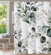 green shower curtain