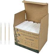 Meanhoo Bamboo Cotton Swabs (500 Count) – Sturdy Bamboo Sticks & Soft Cotton Tips – 100% Biodegra...