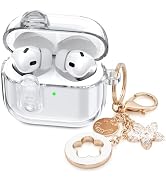 (with Lock) Clear Case Compatible for Cute Apple Airpods Pro 1/2 Cases Women, VISOOM TPU Transpar...