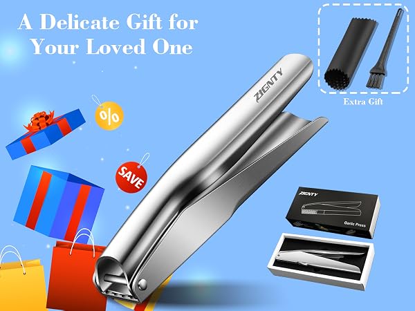 Premium Garlic Press Stainless Steel