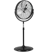 ARLIME 20" High Velocity Pedestal Fan, Industrial Oscillating Standing Fan w/3 Speeds, 360° Tilt ...