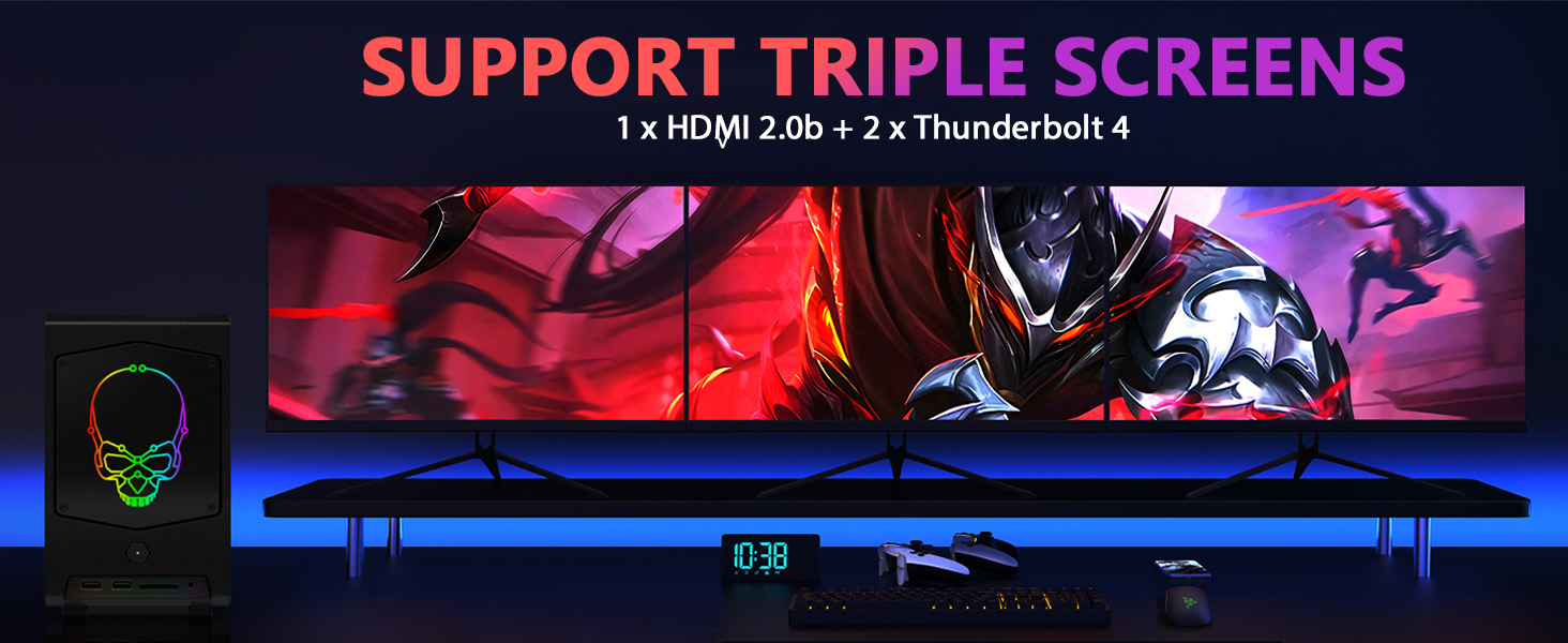 BTM triple 4k display