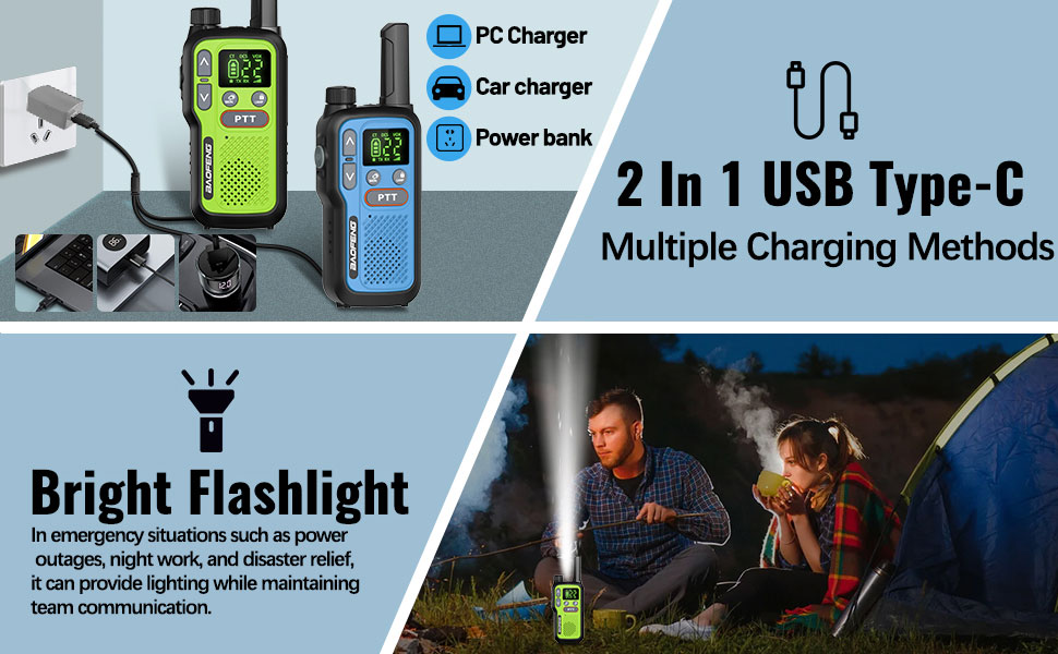 type-c charger flashlight
