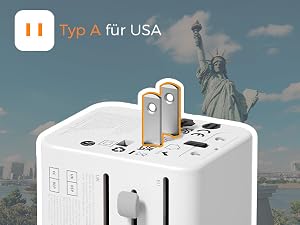 Type A travel converter