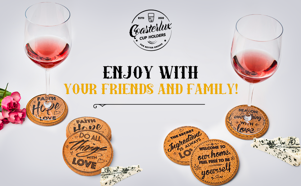 cork coasters for drinks absorbent with holder wooden table gifts set funny coaster cup coffee cute