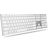 OMOTON Wireless Bluetooth Keyboard for Mac, Full Size Premium Metal Frame, Ultra Slim Rechargeabl...