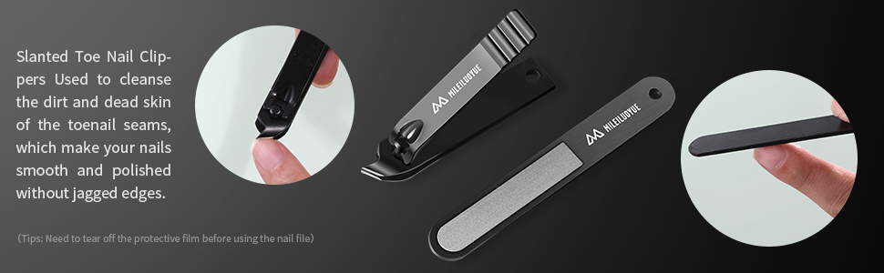 MILEILUOYUE 3PCS Folding Toenail Clippers