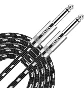 Guitar Cable 10ft - Sovvid Electric Instrument Cable Bass AMP Cord for Electric Guitar Bass Guita...