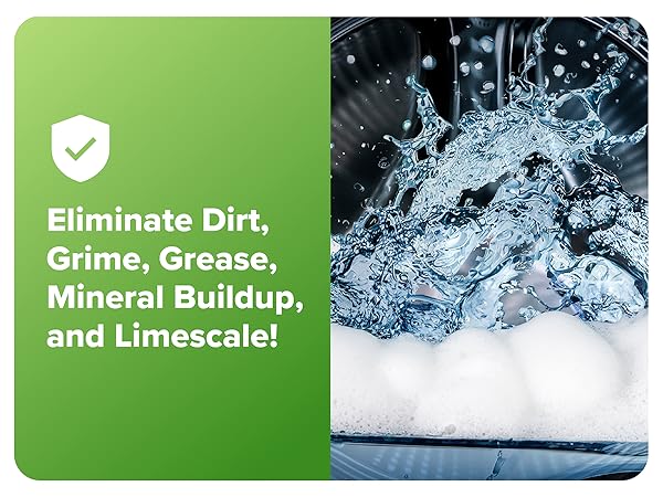 washer cleaner eliminates mineral buildup