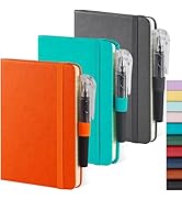 NIRMIRO 3 Pack Pocket Notebook Notepad with Pen, Mini Small Journal Notebook 3.7" x 5.7" for Wome...