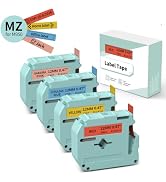 M950 MZ Label Tape Color, M-K231 M231 MK231, Compatible with P Touch PT-M95 | Compatible with Bro...