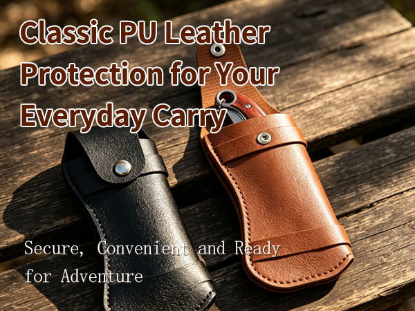 Classic PU Leather Protection for Your Everyday Carry