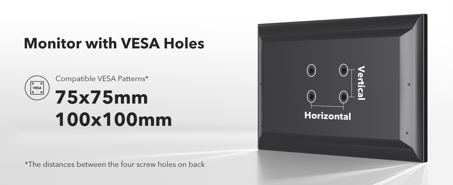 Monitor with Vesa Holes, 75x75, 100x100mm