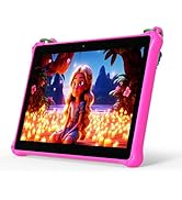 PRITOM 10 inch Kids Tablet Android 13 Tablet with Lanyard 64GB, Quad-Core, HD IPS Display, WiFi, ...