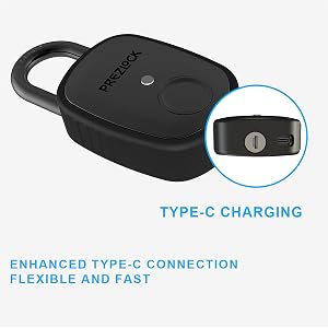 Fingerprint padlock with key backup - USB