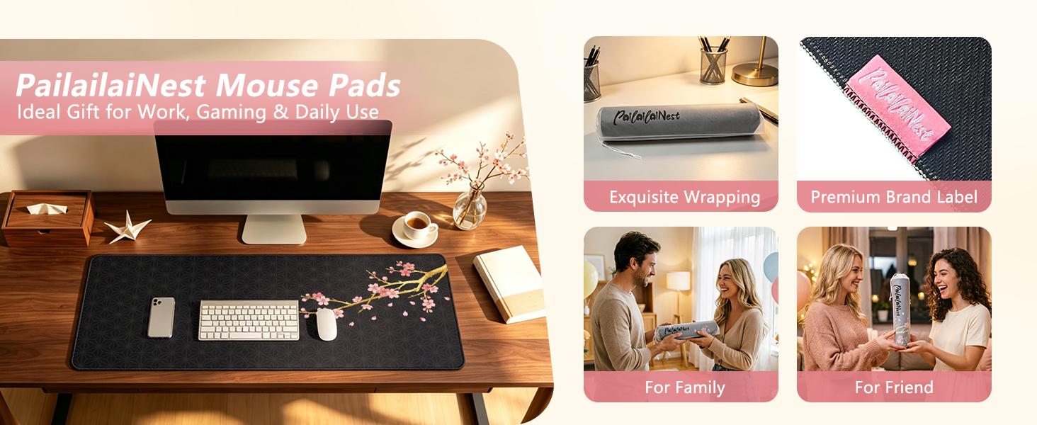 Cherry blossoms computer mouse pads for a desk