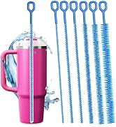 Heavy Duty Straw Cleaner Brush - 6 Pack 12.6 Inch Flexible Full-Cover Brushes with Large Handle, ...