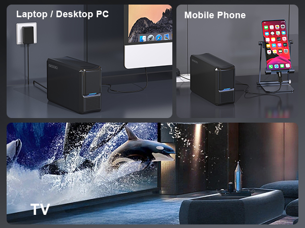 3.5 inch Dual Bay RAID Hard Drive Enclosure USB3.0