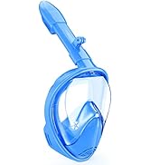 Ezire Kids Snorkel Mask Full Face, Snorkeling Gear for Kids 2-14 with Camera Mount, 180 Degree Pa...