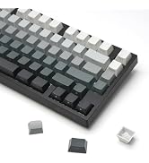 ATTACK SHARK SK06 Black Gradient Side-Printed Keycap Set,PBT,135 Keys | Cherry Profile,Double-Sho...