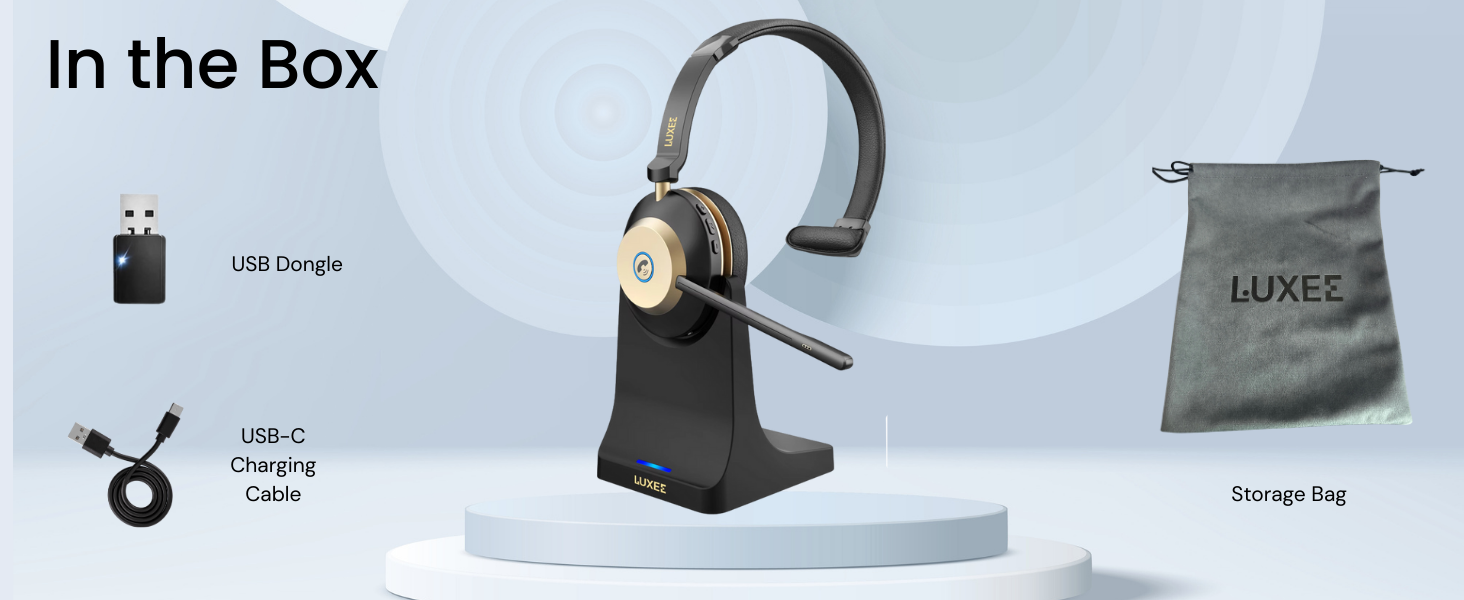 What's included in the box for LUXEE headset