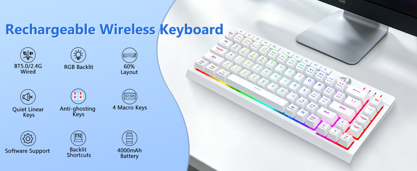 Rechargeable wireless keyboard