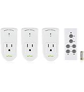 BN-LINK Wireless Remote Control Electrical Outlet Switch for Lights, Fans, Christmas Lights, Smal...
