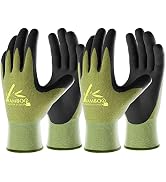 COOLJOB 2 Pairs Gardening Gloves for Women and Men, Bamboo Working Gloves Touchscreen, Grippy Nit...