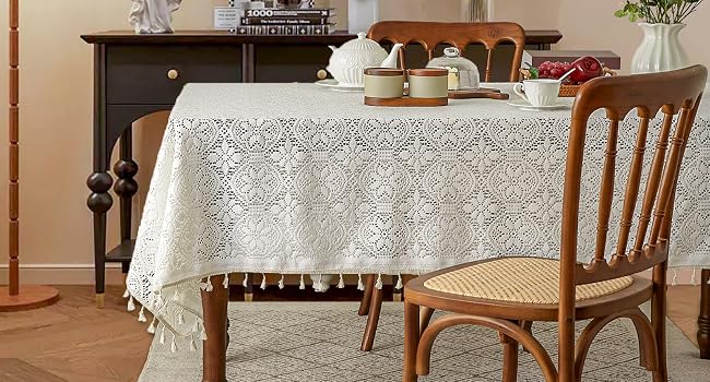 Boho Crochet Tablecloth