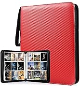 WOT I Trading Card Binder, 900 Pockets Baseball Card Binder Sleeves with Zipper, Double Sided Poc...