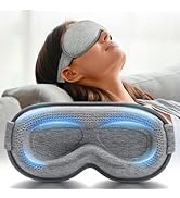 Weighted Eye Mask for Sleeping - Blackout Sleep Mask for Women Men, FACEMOON Lash Extension Eye C...