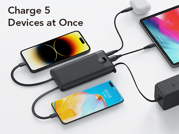 portable charger with multi ports