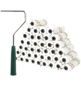 Mister Rui Microfiber Paint Roller Covers 4 Inch, 40 Pack Small Paint Roller Covers with Roller F...