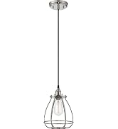 Nuvo Lighting 60/5401 Vintage Incandescent One Light Pendant Closed Cage Narrow Opening Polished ...